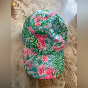 Lilly Pulitzer Tennis/golf Hat Blue/green/pink NWOT